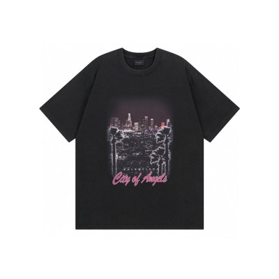 발렌시아가 남성 라운드 반팔 티셔츠 - Balenciaga Mens Round Tshirt - bac7351x