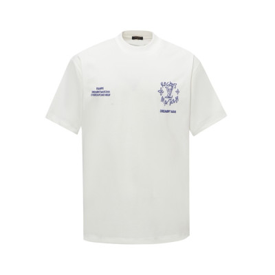 루이비통 남성 라운드 반팔 티셔츠 - Louis vuitton Mens Round Tshirt - lvc7357x