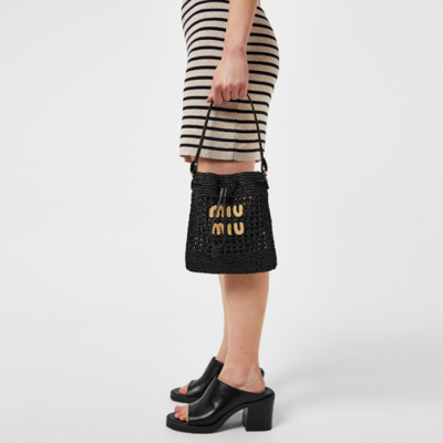미우미우 여성 라피아 미니 토트 백 - MiuMiu Womens Rapia Tote Bag - mib5914x