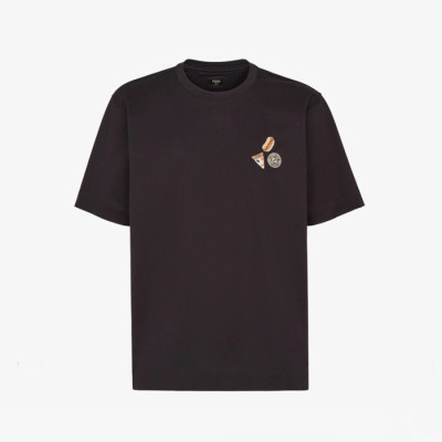 펜디 남성 라운드 반팔 티셔츠 - Fendi Mens Round Tshirt - fec7431x