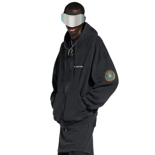 발렌시아가 남/녀 집업 후드티 - Balenciaga Unisex Zip-up Hoodie - bac7460x