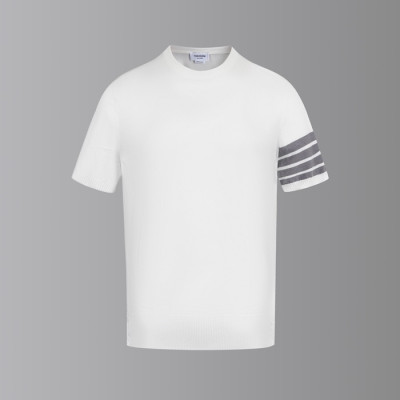 톰브라운 남성 라운드 반팔티 - Thom Browne Mens Round Tshirts - thc7631x