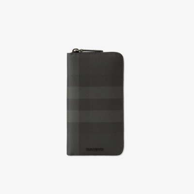 버버리 남성 체크 지퍼 지갑 - Burberry Mens Check zipper wallet - buw357x