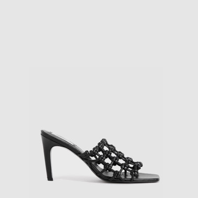 토템 여성 브레이디드 레더 방도 뮬 - Toteme Womens Braided Leather Bandeau Mule - tos6636x