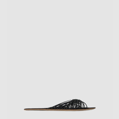 더 로우 여성 가죽 슬라이드 샌들 - The Row Womens Leather Slide Sandals - ths6794x