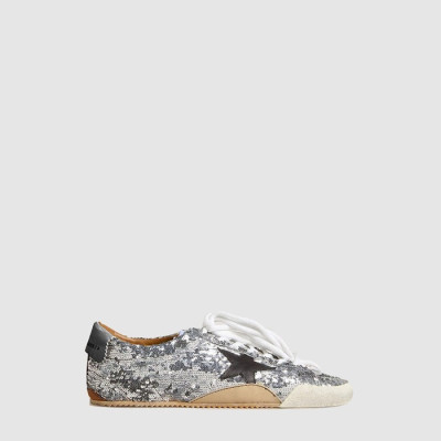 골든구스 여성 실버 시퀸 트루스타 - Golden Goose Womens Silver Sequin Truestar - gos6822x