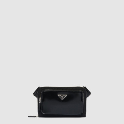 프라다 남성 브러쉬드 가죽 벨트백 - Prada Mens Brushed Leather Belt Bag - prb9104x