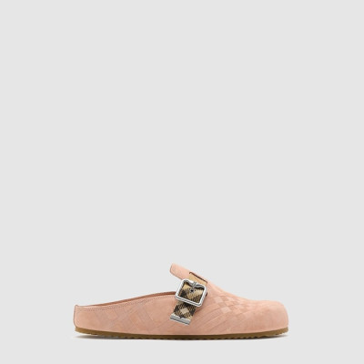 버버리 남성 체크 스웨이드 어친 클로그 - Burberry Mens Check Suede Urchin Clogs - bus7095x