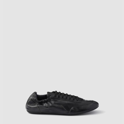 프라다 남성 컬랩스 가죽 스니커즈 - Prada Mens Collapsible Leather Sneakers - prs7124x
