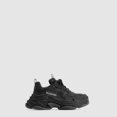 발렌시아가 남성 트리플 S 데님 스니커즈 - Balenciaga Mens Triple S Denim Sneakers - bas7518x