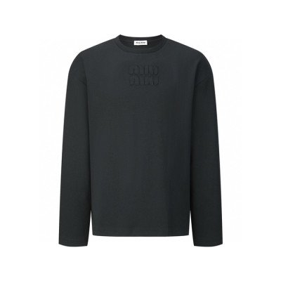 미우미우 남/녀 라운드 긴팔티 - Miumiu Unisex Round Tshirt - mic7908x