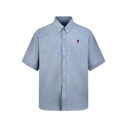 아미 남성 반팔 셔츠 - Ami Mens Basic Shirts - amc7917x