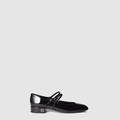 미우미우 여성 버클 장식 페이턴트 가죽 슬링백 펌프스 - Miu Miu Buckle-embellished Patent Leather Slingback Pumps - mis7752x