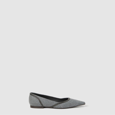 브루넬로 쿠치넬리 여성 플란넬 플랫 슈즈 - Brunello Cucinelli Womens Flannel Flats - brs7822x