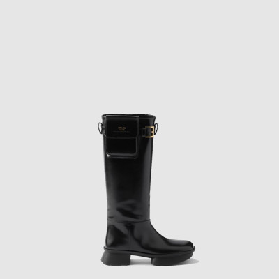 프라다 여성 파우치가 달린 가죽 부츠 - Prada Leather Boots With Pouch - prs7875x