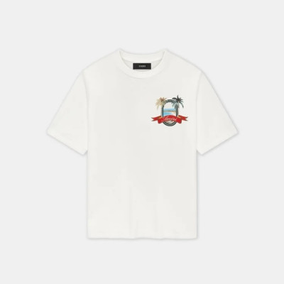 아미리 남성 반팔 티셔츠 - Amiri Mens Round Tshirt - amc8063x