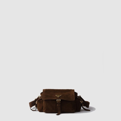 프라다 여성 익스플로어 미디엄 스웨이드 숄더 백 1BD394 - Prada Womens Explore Medium Suede Shoulder Bag - prb9573x