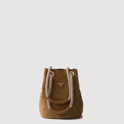 프라다 여성 마리너 스웨이드 스몰 버킷백 1BE082 - Prada Womens Mariner Bucket Bag - prb9681x