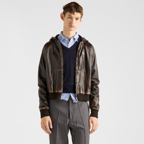 프라다 남성 가죽 자켓 - Prada Mens Leather Jacket - prc8246x