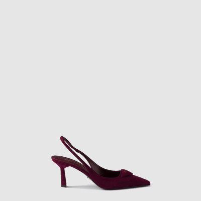 프라다 여성 스웨이드 슬링백 펌프스 - Prada Womens Suede Slingback Pumps - prs8206x