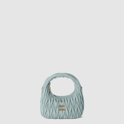 미우미우 여성 완더 마테라쎄 호보 백 - Miumiu Womens Wander Matelasse Hobo Bag - mib10059x