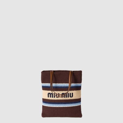 미우미우 여성 크로셰 토트백 - MiuMiu Womens Crochet Tote Bag - mib10270x
