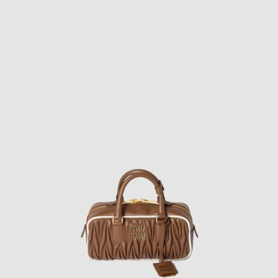 미우미우 여성 아르카디 마테라쎄 나파 가죽 백 - Miumiu Womens Arcadi Matelasse Nappa Leather Bag - mib10920x