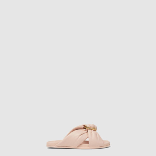 펜디 여성 필 가죽 슬라이드 - Fendi Womens Phil Leather Slides - fes8470x