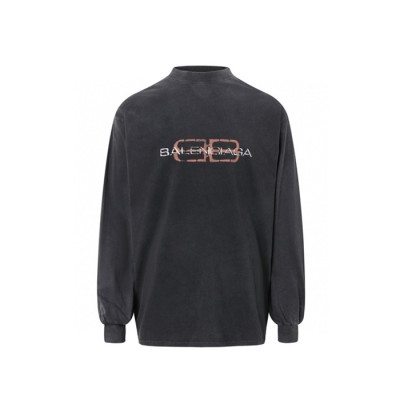 발렌시아가 남성 라운드 긴팔티 - Balenciaga Mens Round Tshirt - bac8552x