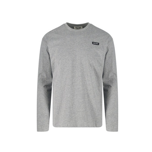 미우미우 남성 라운드 긴팔티 - Miumiu Mens Round Tshirt - mic8881x