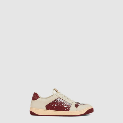 구찌 여성 GG 크리스털 스크리너 스니커즈 - Gucci Womens GG Crystal Screener Sneakers - gus8569x