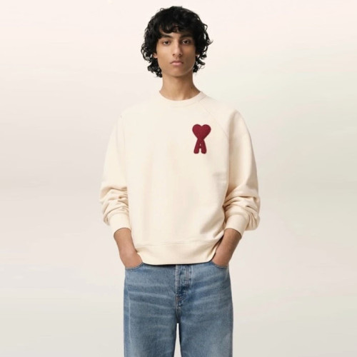 아미 남/녀 크루넥 긴팔티 - Ami Unisex Round Tshirt - amc8967x