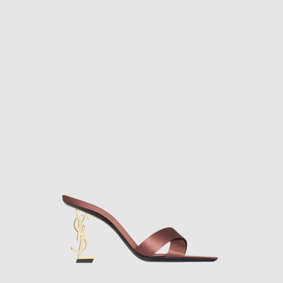 입생로랑 여성 새틴 크레이프 Opyum 뮬 - Saint Laurent Womens Satin Crepe Opyum Mules - yss8680x