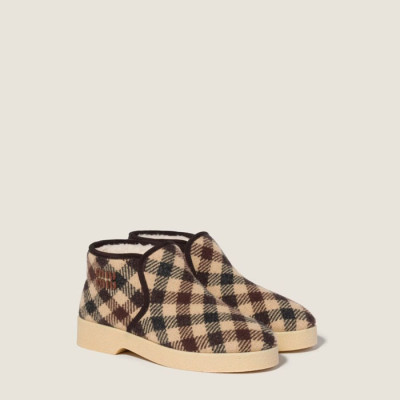 미우미우 여성 시어링 슬립온 부티 - Miumiu Womens Shearling Slip-On Booties - mis8699x