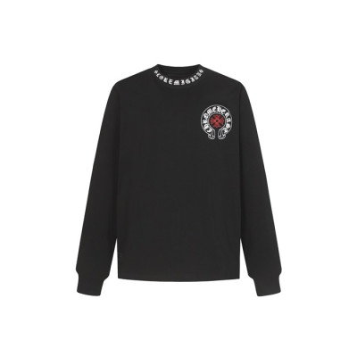 크롬하츠 남성 라운드 긴팔티 - Chrome Hearts Mens Round Tshirt - chc12198x