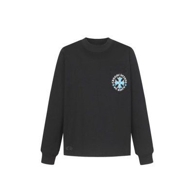 크롬하츠 남성 라운드 긴팔티 - Chrome Hearts Mens Round Tshirt - chc12205x