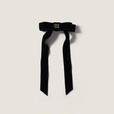 미우미우 여성 벨벳 헤어 클립 - Miumiu Womens Velvet Hair Clips - acc6274x