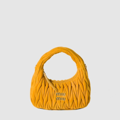 미우미우 여성 완더 마테라쎄 호보 백 - Miumiu Womens Wander Matelasse Hobo Bag - mib12852x