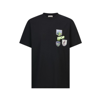 디올 남성 라운드 반팔 티셔츠 - Dior Mens Round Tshirt - dic12810x