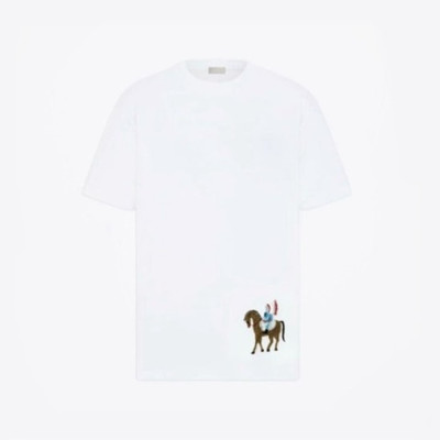 디올 남성 라운드 반팔 티셔츠 - Dior Mens Round Tshirt - dic12913x