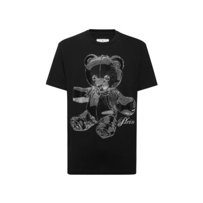 필립플레인 남성 라운드 반팔티 - Philipp-plein Mens Round Tshirt - phc13024x