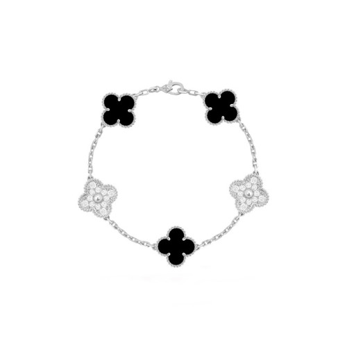 매장판 반클리프 아펠 여성 알함브라 브레이슬릿 - Van Cleef & Arpels Womens White Gold Bangle - acc6780x