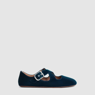 알라이아 여성 발레 플랫슈즈 - Alaia Womens Criss Cross Ballet Flats - als8991x