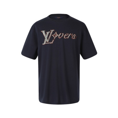 루이비통 남성 라운드 반팔 티셔츠 - Louis vuitton Mens Round Tshirt - lvc13416x