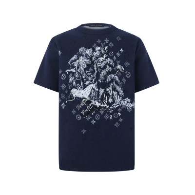 루이비통 남성 라운드 반팔 티셔츠 - Louis vuitton Mens Round Tshirt - lvc13495x