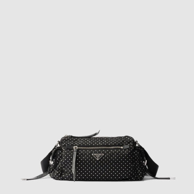 프라다 여성 스터드 리나일론 백 1BC236 - Prada Womens Studded Re-Nylon Bag - prb13559x