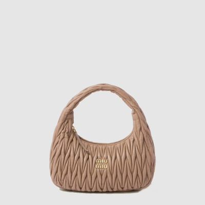 미우미우 여성 완더 마테라쎄 호보 백 - Miumiu Womens Wander Matelasse Hobo Bag - mib14310x