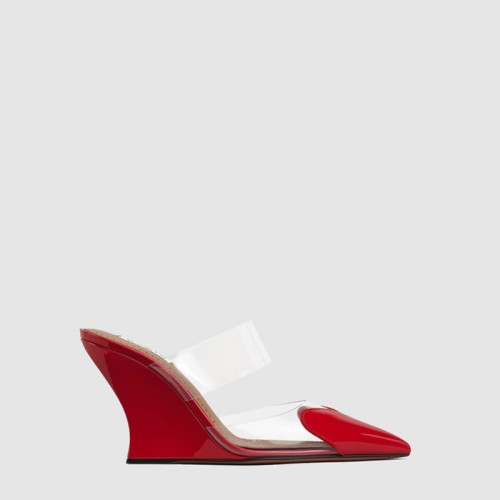 알라이아 여성 르 쾨르 웨지 뮬 - Alaia Womens LE CŒUR Wedge Mule - als13470x
