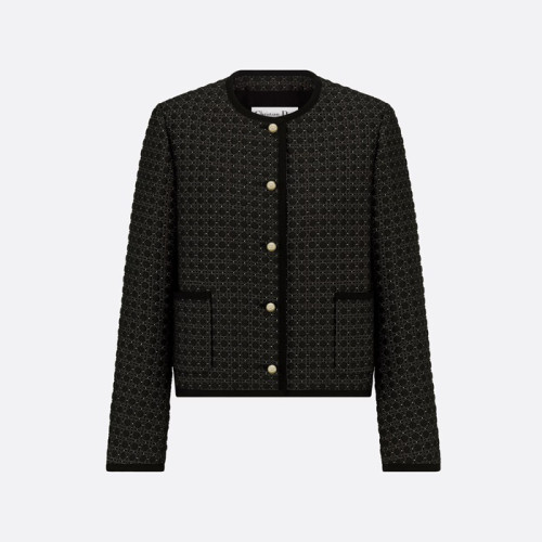 디올 여성 매크로까나쥬 크롭 재킷 - Dior Womens Macrocannage Crop Jacket - dic13696x