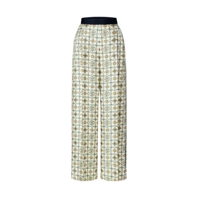루이비통 여성 누보 모노그램 테일러드 와이드 레그 팬츠 - Louis vuitton Womens Nouveau Monogram Tailored Wide-Leg Pants - lvc13699x